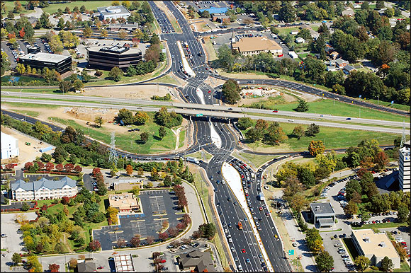 KY: US 68 Double Crossover Diamond Interchange